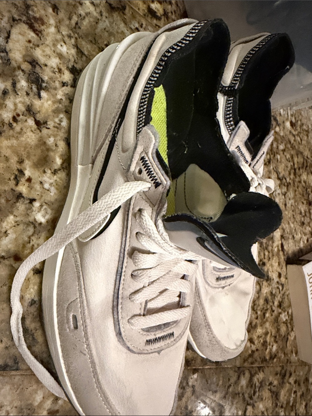 Nike Off-White and Black Low-Top Sneakers